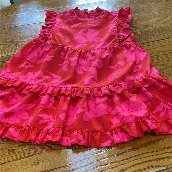 Shop the Mint girls floral ruffle dress. Sleeveless, tiered skirt. Size XL 12/14